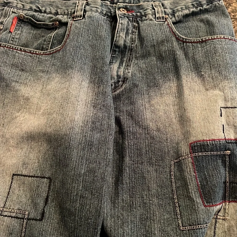 OZOC patchwork baggy jeans 40/33 vintage